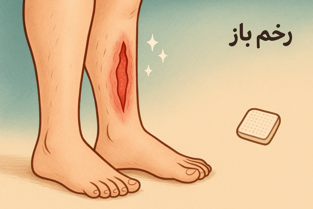 زخم بااز زخم باز