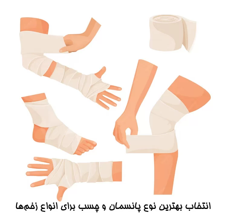 انتخاب بهترین نوع پانسمان و چسب برای انواع زخم‌ها